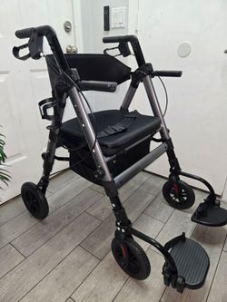 Heavy Duty Walkers, 2-in-1 Rollator walker and Wheelchair Combo
450 lb Capacity, 10" All-Terrain Wheels