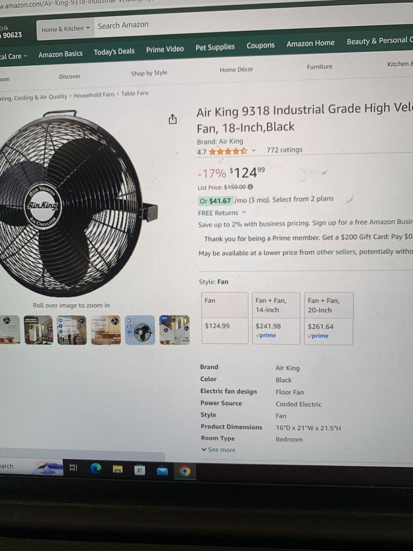 Air King High Velocity Fan