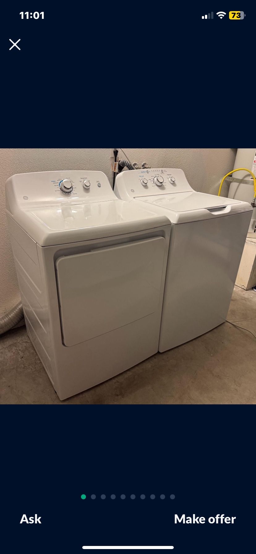 GE Washer And Dryer Combo Like New Rarely Used