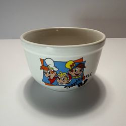 Vintage 2001 Kellogg’s Rice Krispies Snap Crackle Pop Ceramic Cereal Bowl 5 1/2” in. Diameter