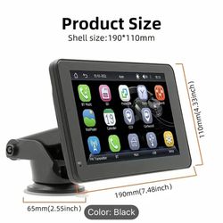 Car Stereo,Portable Wireless 7"Touch Screen Apple CarPlay And Android Auto Automatic Multimedia Player,