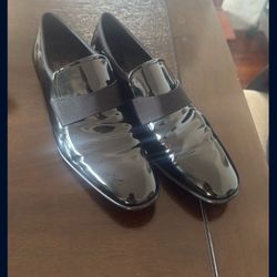 Salvatore Ferragamo Patent Leather Tux Loafers 
