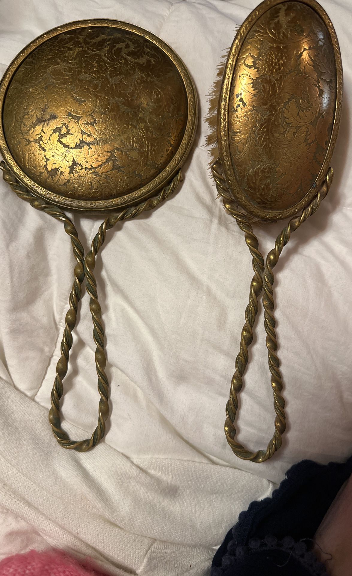 Antique Brush And mirror