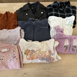 Girls 7 & 8 hoodies and long sleeves