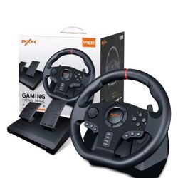 🎮 Brand New V900 PC Steering Wheel Gaming Set – 270°/900° with Linear Pedals