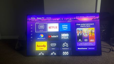 43” TCL Roku Smart TV – Excellent Condition – Includes Remote