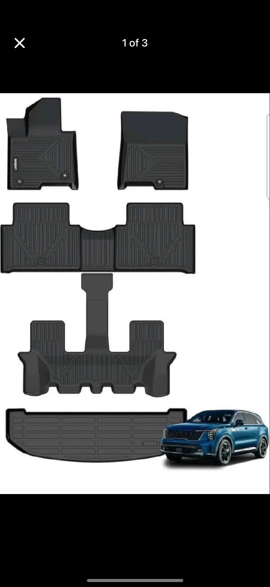 GINOWY-Floor Mats & Cargo Liner Set for Kia Sorento Hybrid 2021-2025 (PHEV& HEV),