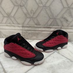 Size 4 Youth Nike Air Jordan 13 Retro Low (GS) Black/Very Berry Sneakers