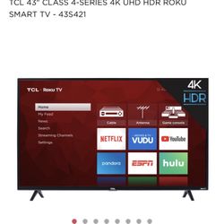 43” TCL Roku TV