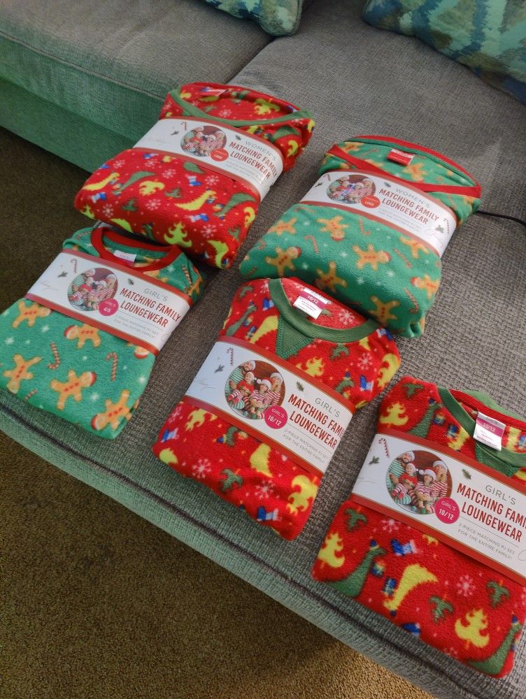 Seven Matching Family PJ's Loungewear Sets
