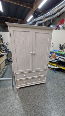 White Armoire.  TV Cabinet $40 City Of Orange 🍊