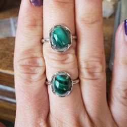 Malachite Rings