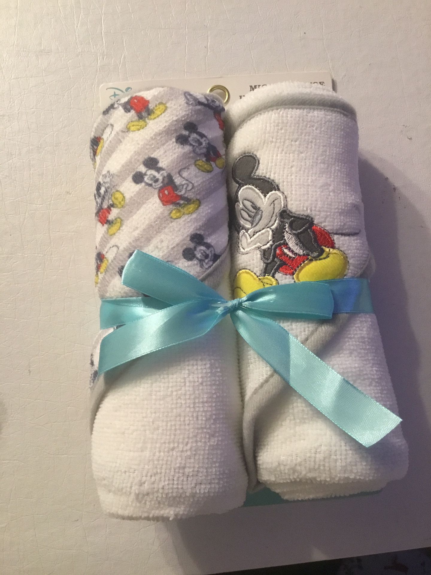 Disney Mickey Mouse Set Of 2 Hooded Bath Towels