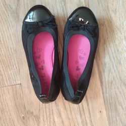 Girls Ballerina shoes Faux Suede/Patent Leather  Size 13