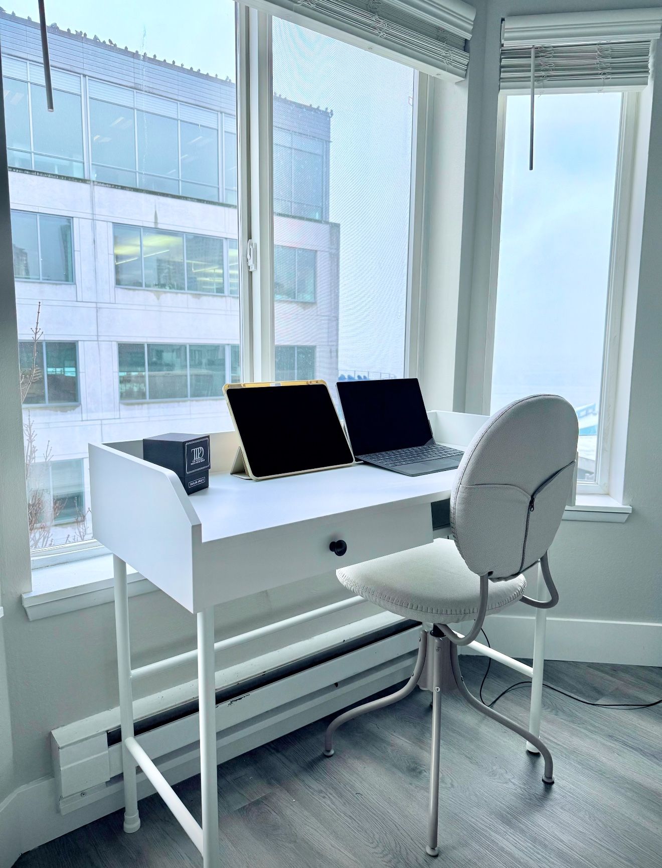 White Desk With Chair Set - Only 1 Month Old. Moving Saturday Need To Sell Fast