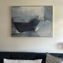 Large Blue Abstract Canvas $for 80