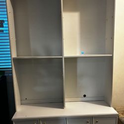 Wall Unit With Shelves And Storage 