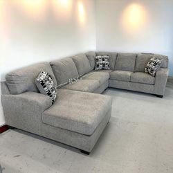 Platinum Gray sectional couch with chaise color Options U Shaped Modular Sectional Only $39 Down Payment 👉 PLEASE ASK FOR JON GREEN WHEN YOU ARRIVE!