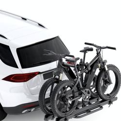 NEW OPEN BOX ASOPARTS 2 EBike Racks W/ Ramp Hitch Mounted Carrier Platform 200 Lbs Max Capacity