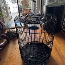 Super Large Black Bamboo Bird Cage 