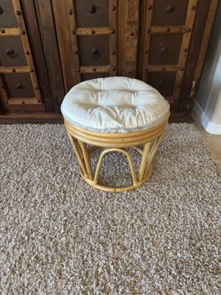 Bamboo chair, foot stool