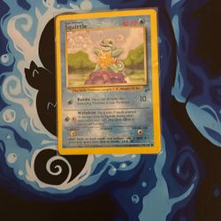 Squirtle Pokémon trading card from the Base Set 2 unlimited edition