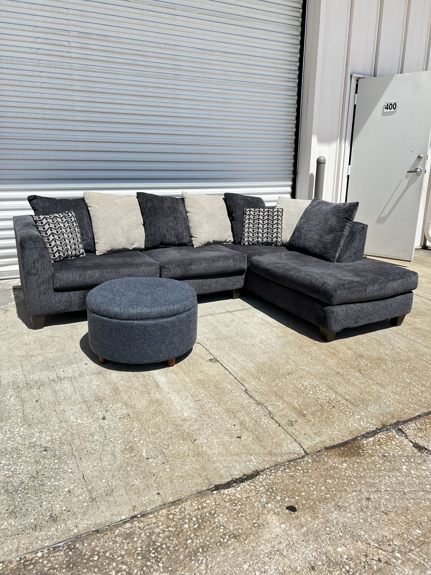 Dark Blue Sectional Couch