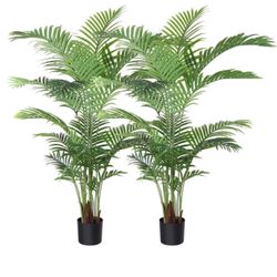 Adcock Artificial UV Resistant Palm Tree in Pot, Faux Palm Plant for Home Decor