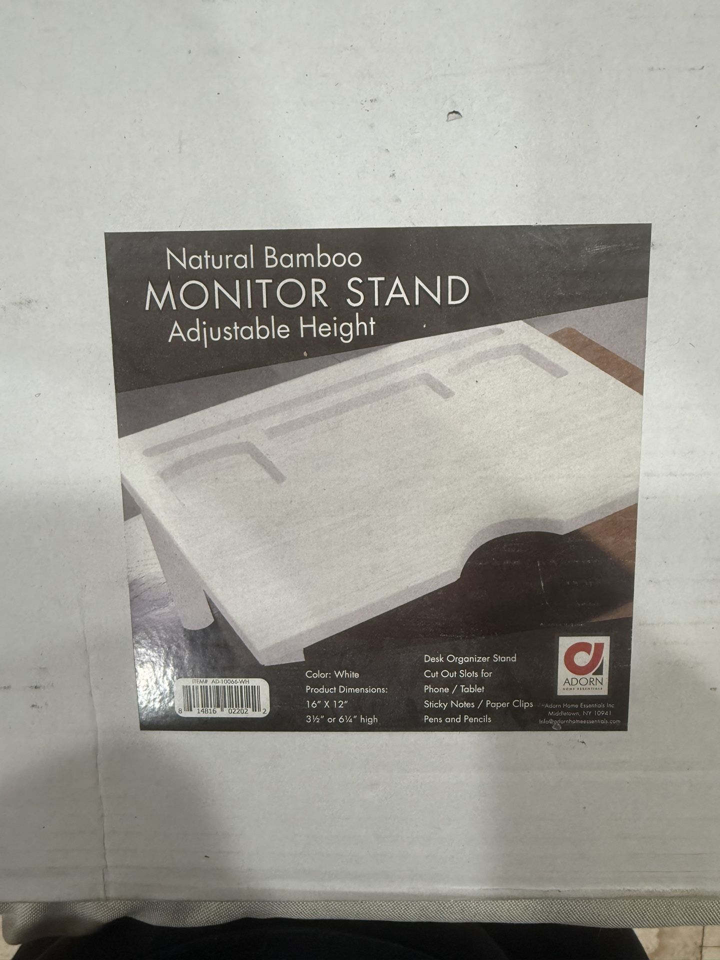 Monitor stand white adjustable / soporte para monitor blanco