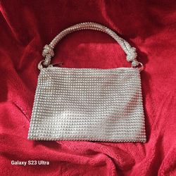 $10 Silver Rhinestone Handbag