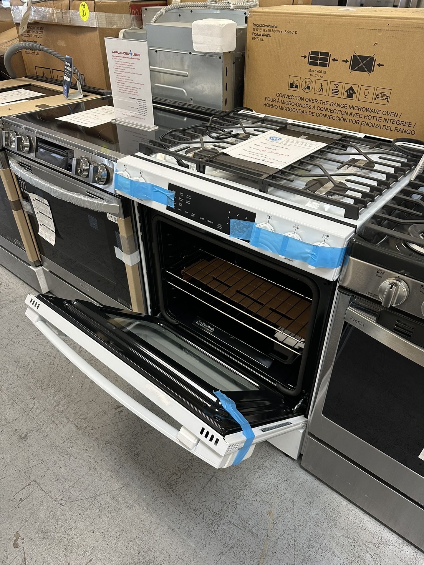 GE Gas Range On Sale Only $799 Slide In 30” Wide In White