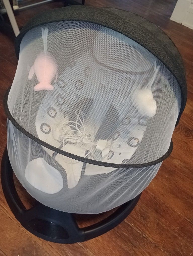Baby Swing W/ Net Cover & Bluetooth Capability. New!