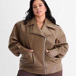 Women Moto Jacket New With Tag 5X 