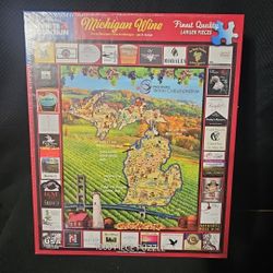 White Mountain Michigan wine 1000 piece puzzle complete 2021 Factory Sealed 