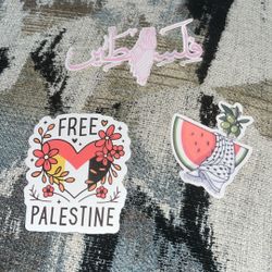 3 Pcs Handmade Sticker Palestine Stickers 