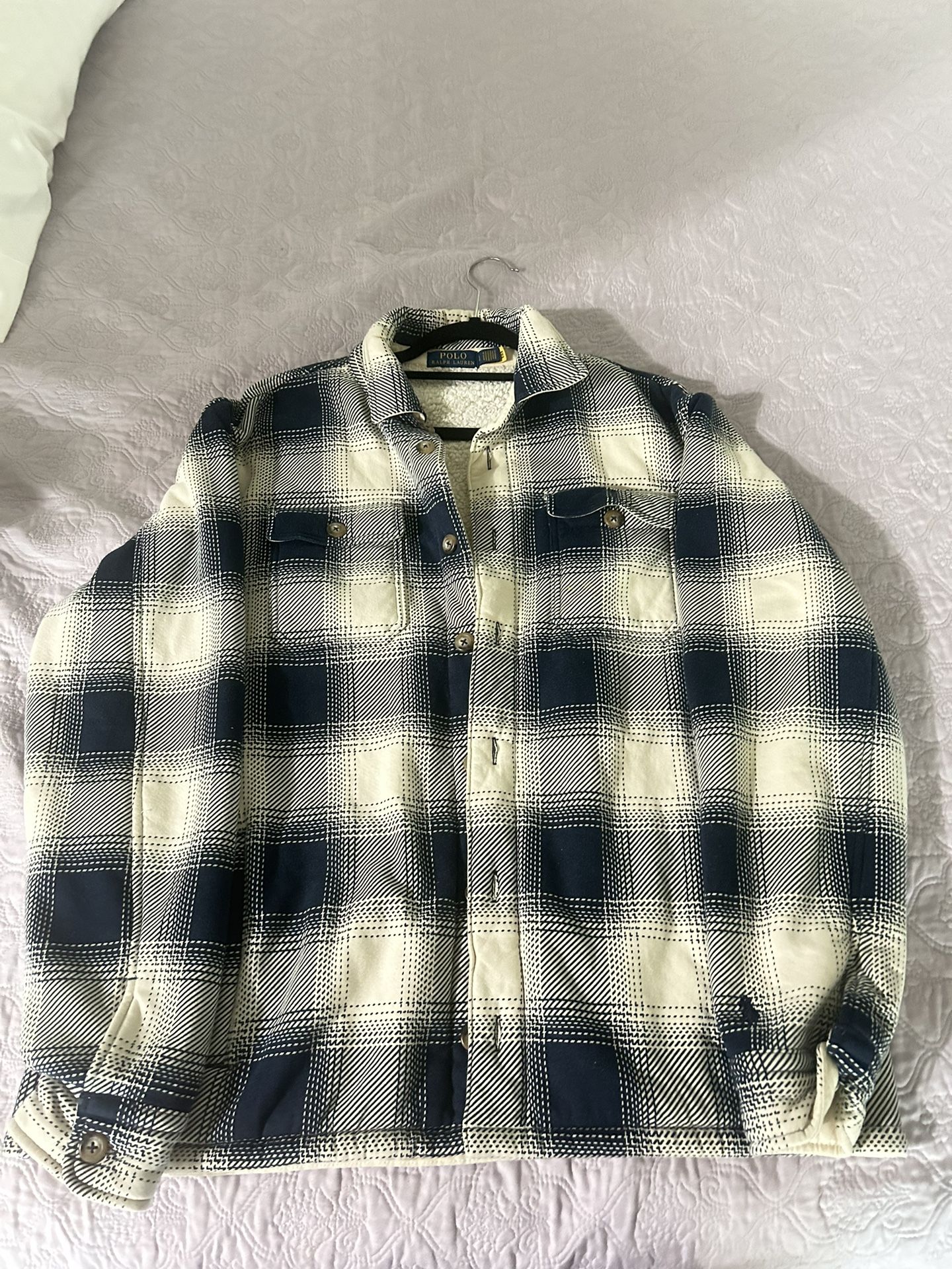 Polo Ralph Lauren Navy/Cream Sherpa Jacket
