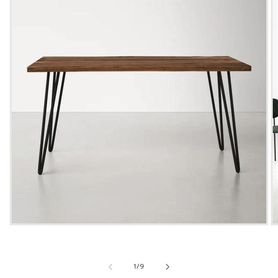 Live Edge Wayfair AllModern Bassel Iron Dining Table and Wood Bench Set