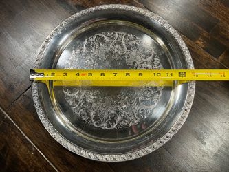 Silver serving tray