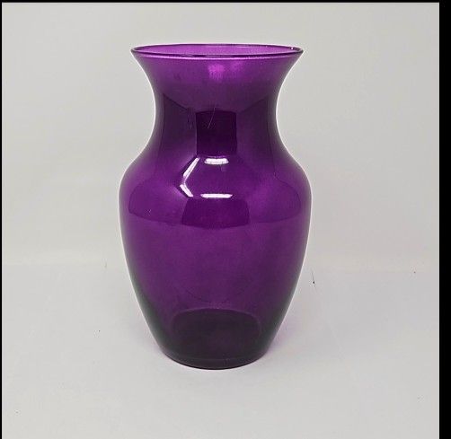 Purple Amethyst Flower Bouquet Tapered Vase