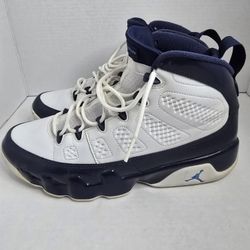 Jordan 9 Unc Pearl Blue Size 10.5m. Used No Box.
