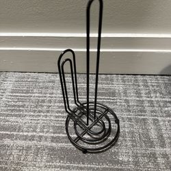 Home Basics Wire Paper Towel Holder, Black