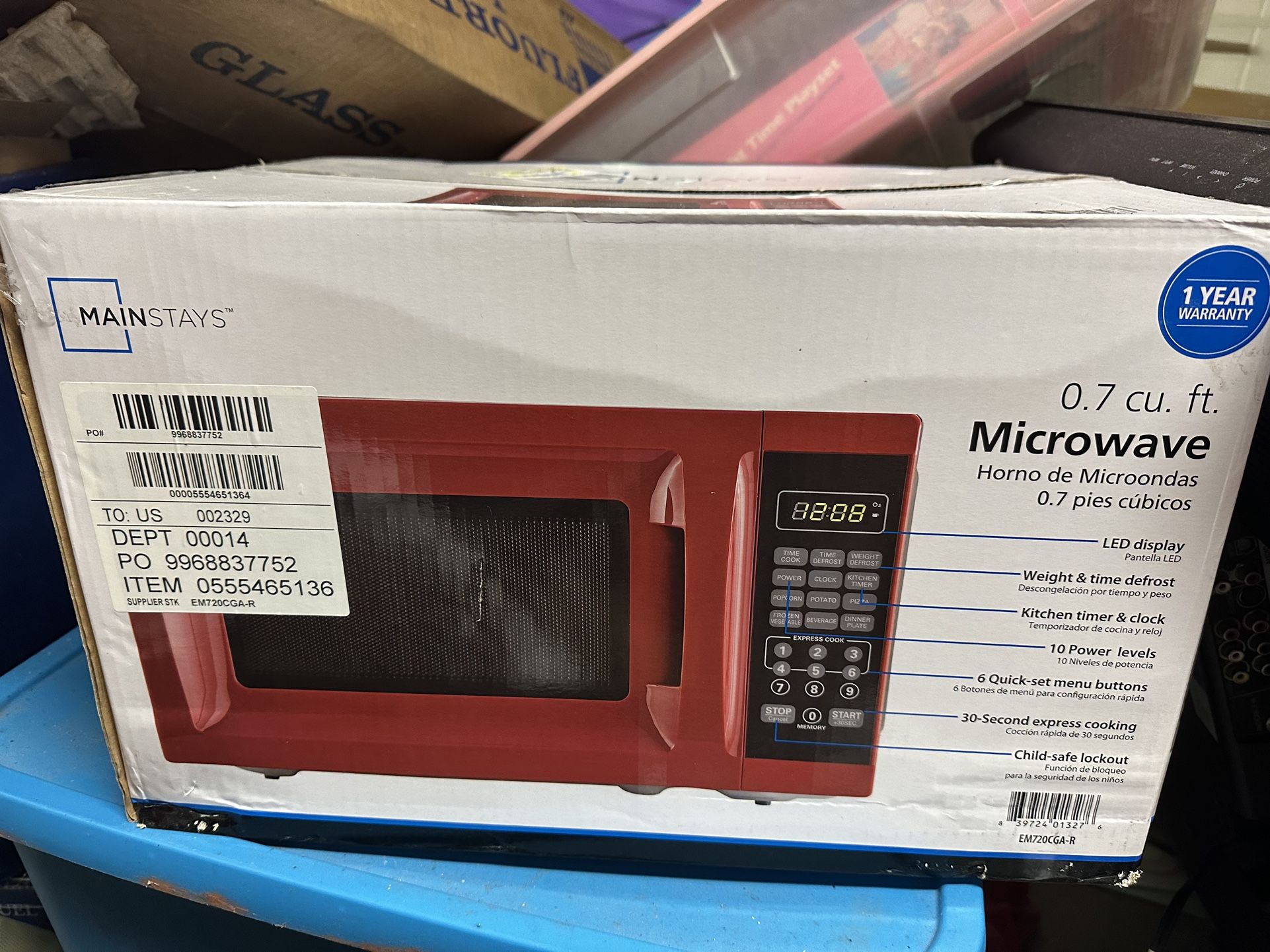Microwave (barley Used, One Year Old)