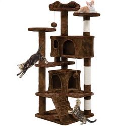 54″ Tall Condo Kitten Tree Tower Cat Tree