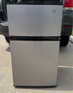 Arctic King 3.2 Cu. Ft. Two-Door Mini Fridge with Freezer – Stainless Steel