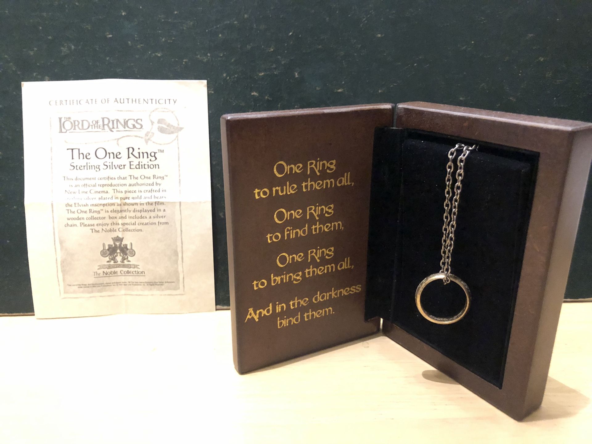 Lord of the Rings - The One Ring Sterling Silver Edition fr The Noble Collection (Make Offer)