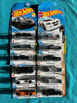 McLaren, Mercedes, and BMW Hotwheels