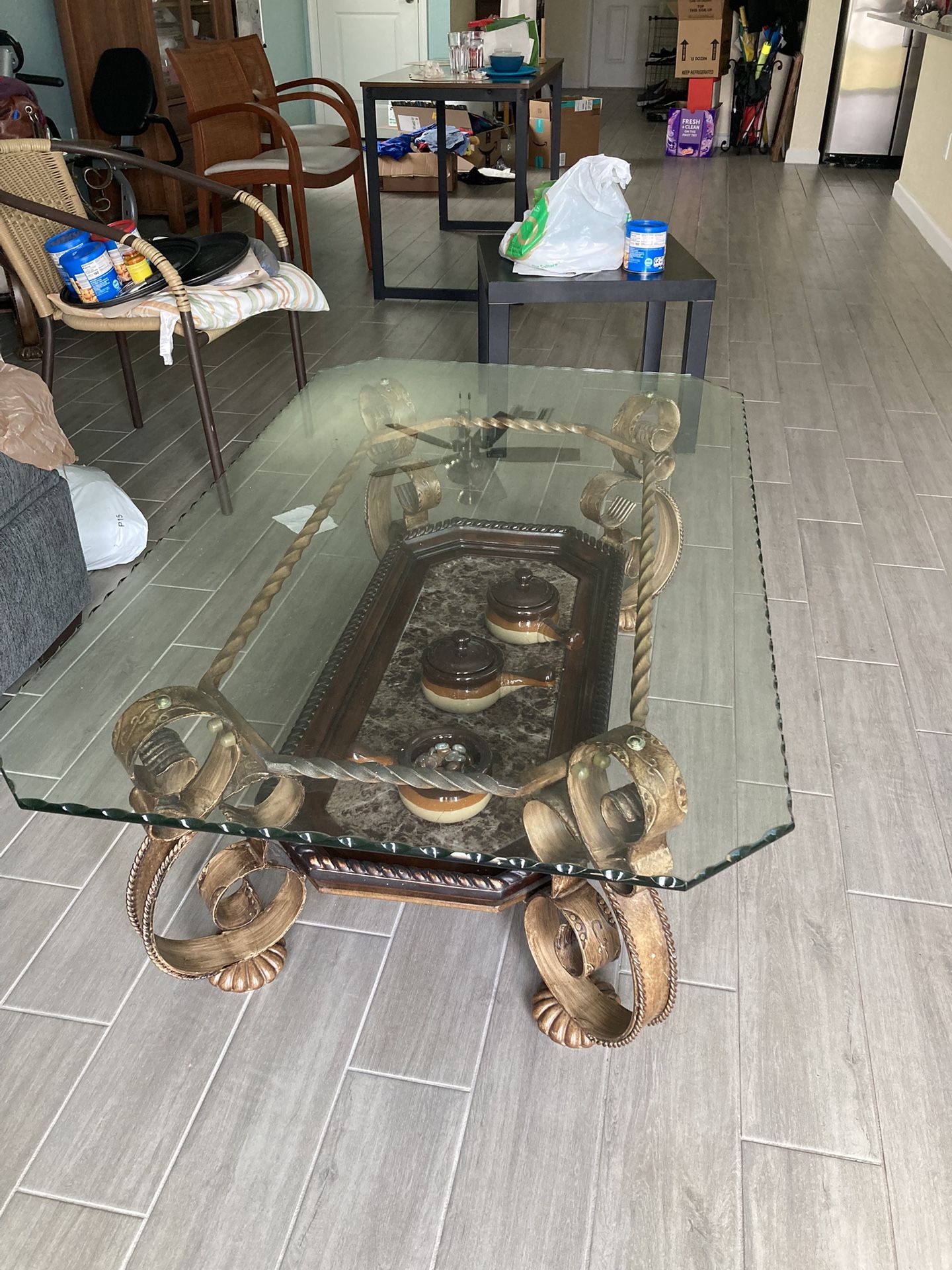Coffee Table With Glass Top For $100