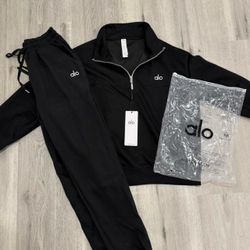‼️ ALO Men's Black Quarter Zip Tracksuit ‼️