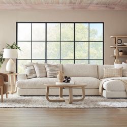 Moving Sale: Cindy Crawford "Monterey Park" Sectional (Off-White)