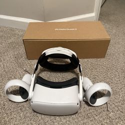 Meta Quest 2 – 128GB, Upgraded Head Strap + Original Box – $100